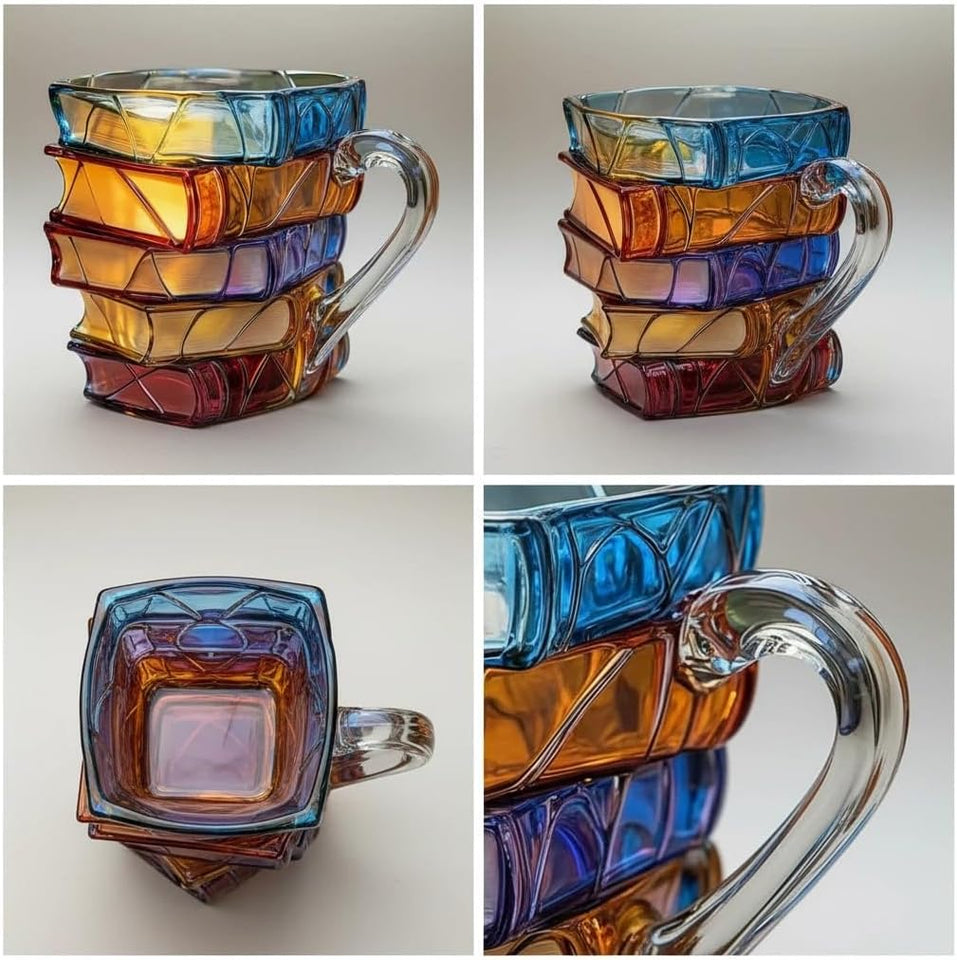 Painted Book Mug