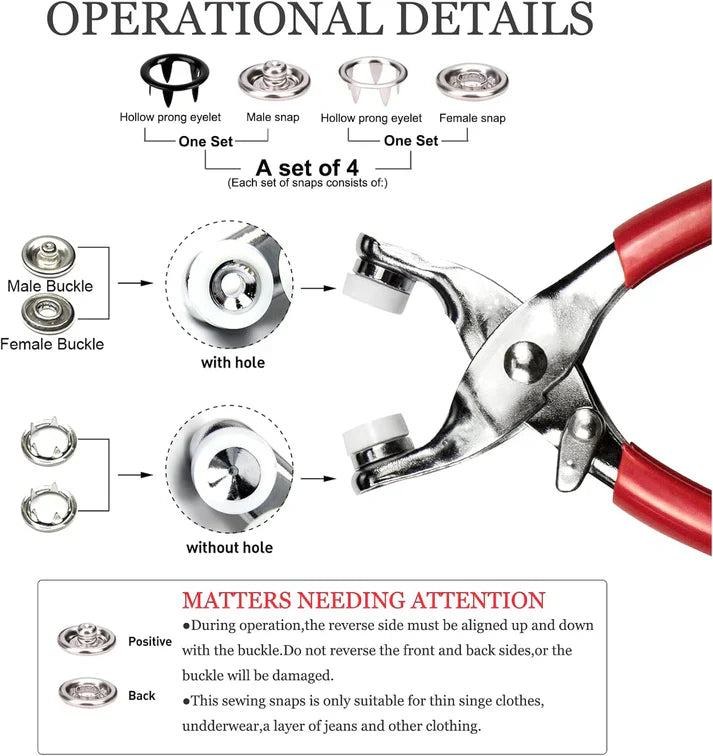 Versatile Metal Snap Kit