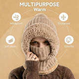 Winter 3-in-1 Knitted Hat