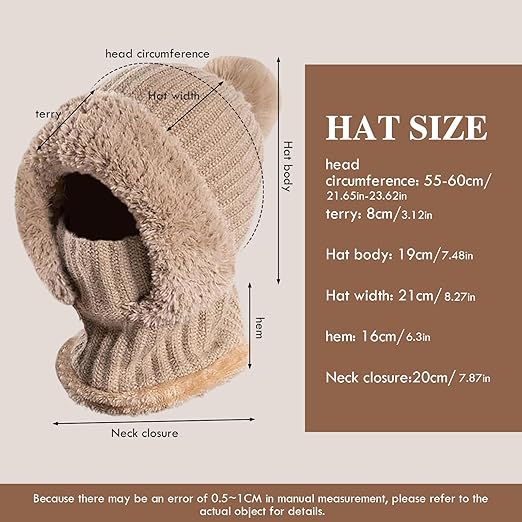 Winter 3-in-1 Knitted Hat