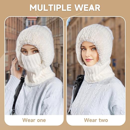 Winter 3-in-1 Knitted Hat