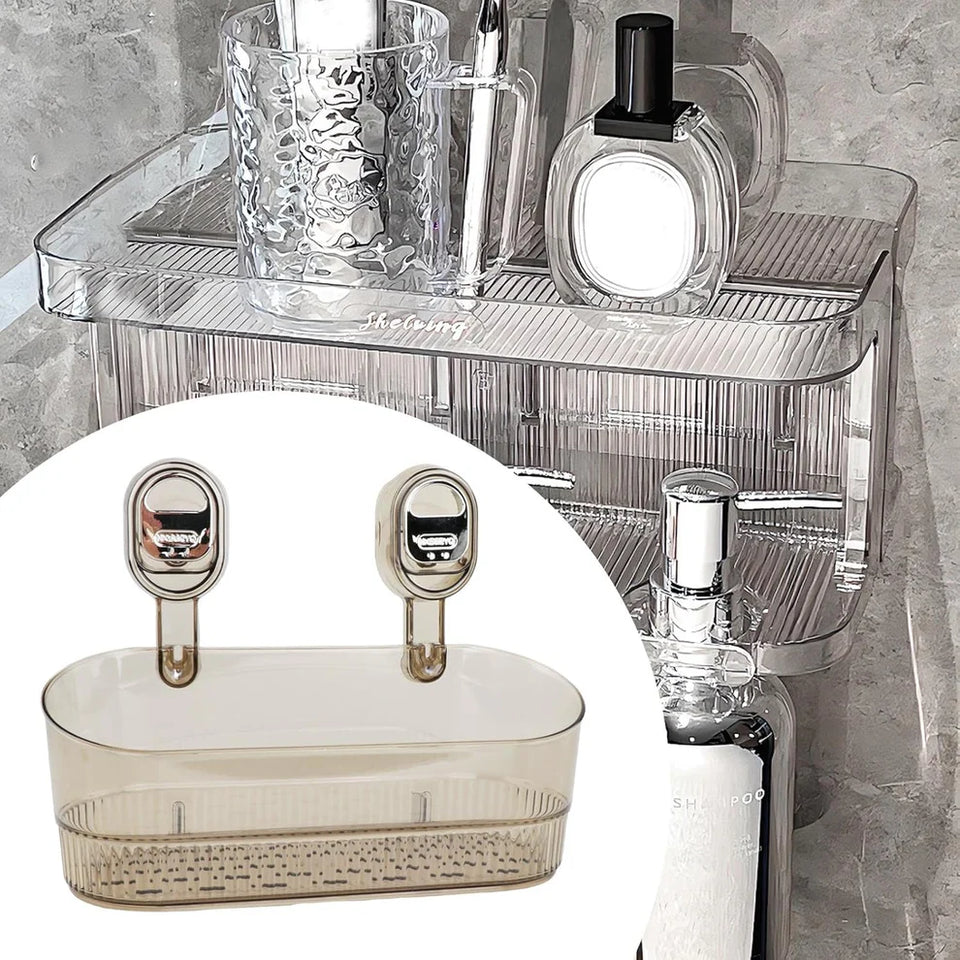 NO-Drilling Shower Caddy Suction Cup Storage Rack