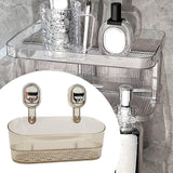 NO-Drilling Shower Caddy Suction Cup Storage Rack