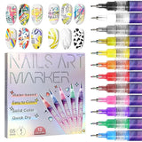 12 Colors 3D Nail Art Pens