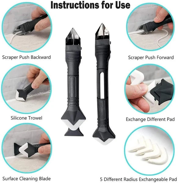 9-in-1 Silicone Caulking Tools Set