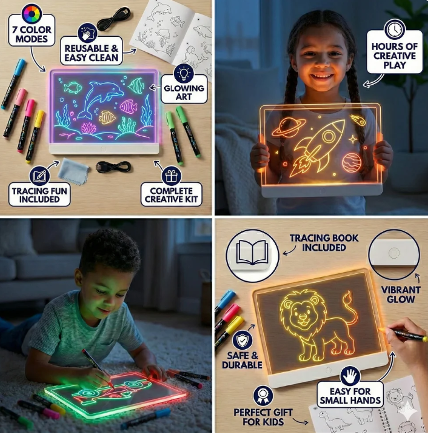 LED Drawing Board with Colors