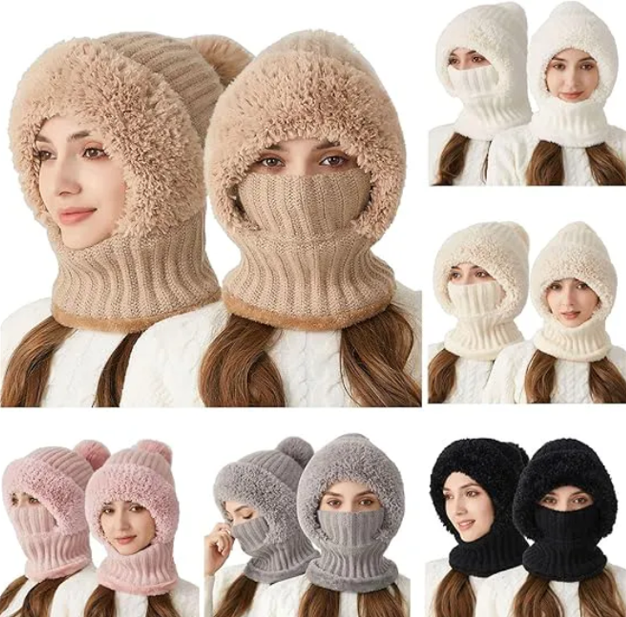 Winter 3-in-1 Knitted Hat