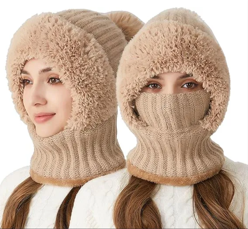 Winter 3-in-1 Knitted Hat