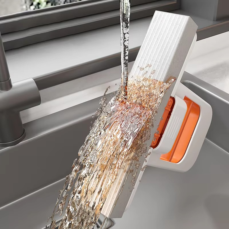 Portable Folding Cleaning Mop + 2 Free Sponge