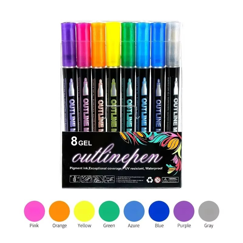 Glitter Outline Paint Markers