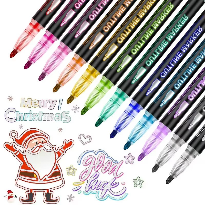 Glitter Outline Paint Markers